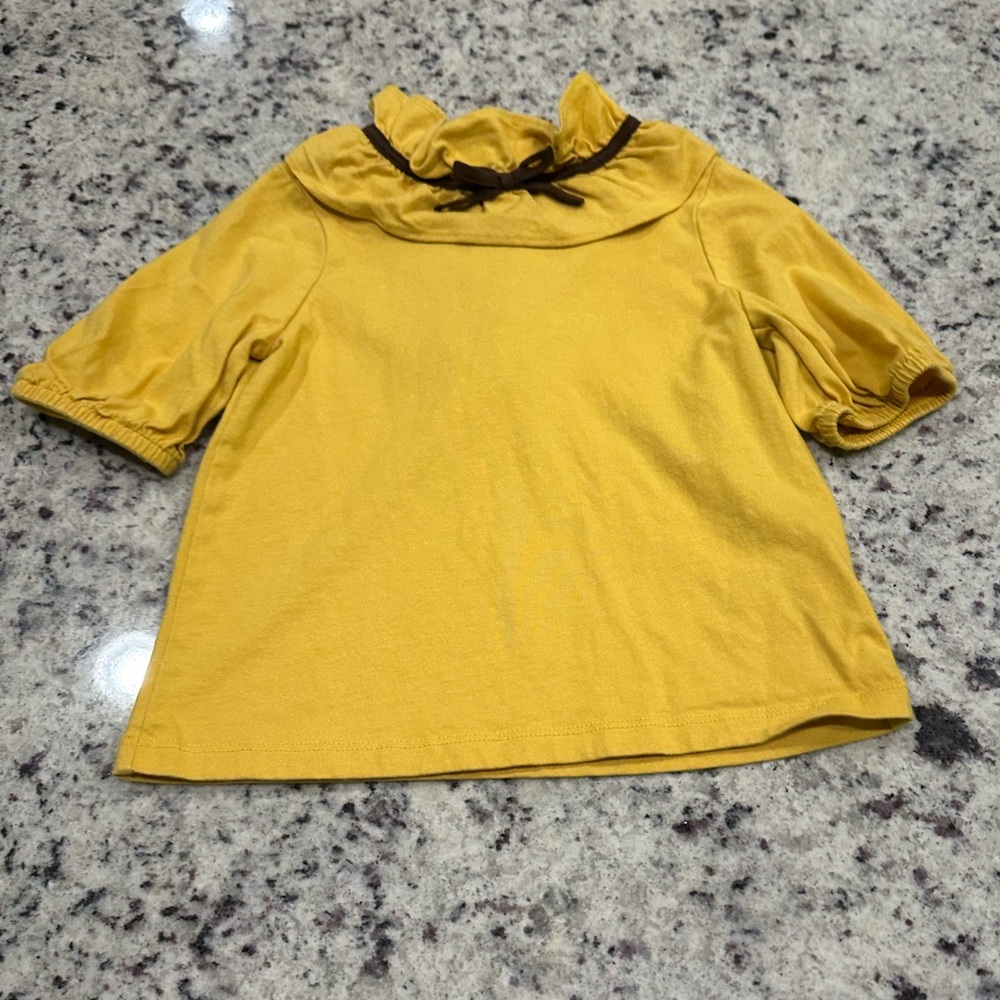 Janie and Jack Yellow Blouse with Short Sleeves
